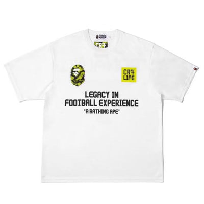 Playera BAPE x CR7Life Ronaldo 7 Blanca