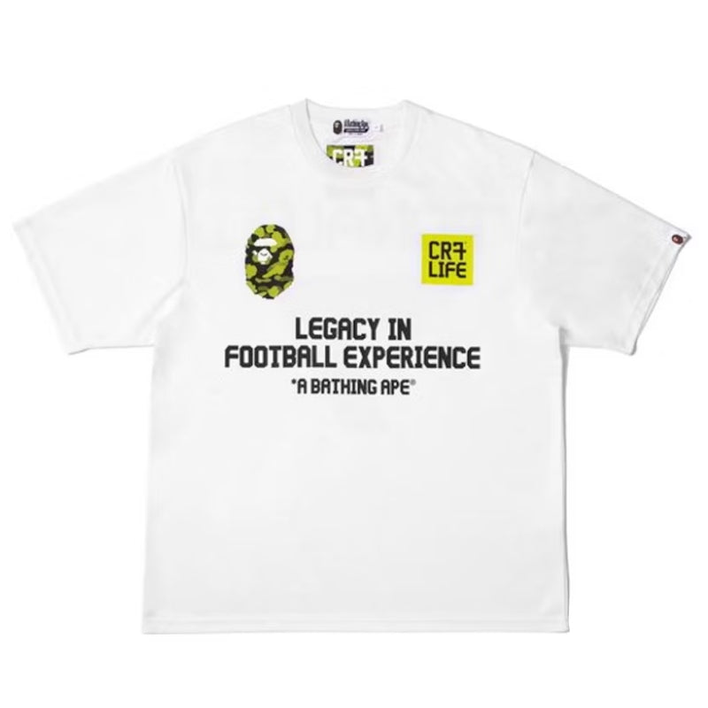 Playera BAPE x CR7Life Ronaldo 7 Blanca