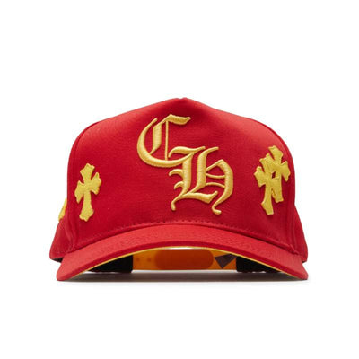 Gorra Chrome Hearts Cross Patch Rojo/Amarillo