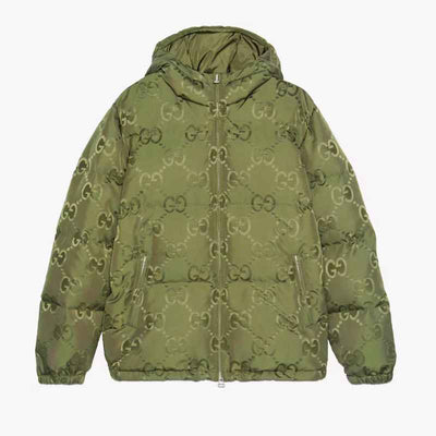 Chamarra Gucci GG Canvas Jumbo Puffer Verde