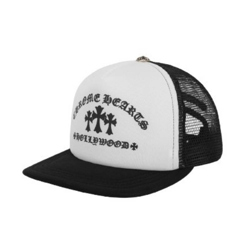 Gorra Chrome Hearts Hollywood Cross Negro/Blanco