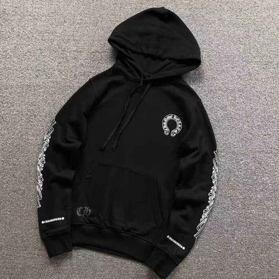 Moletom Chrome Hearts Horseshoe Floral Negro