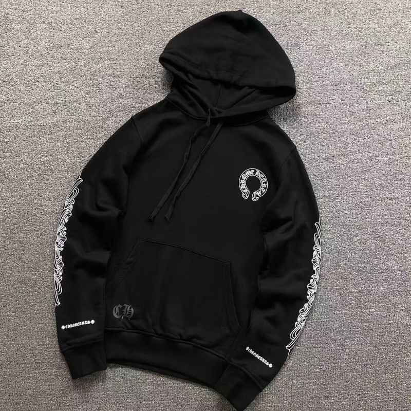 Moletom Chrome Hearts Horseshoe Floral Negro