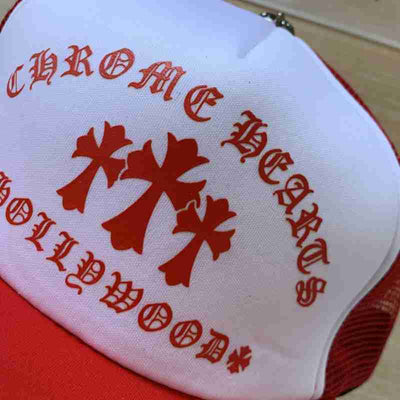 Gorra Chrome Hearts King Taco Trucker Rojo/Blanco