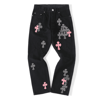 Pantalón Chrome Hearts Jeans Cross Patch Fleurknee