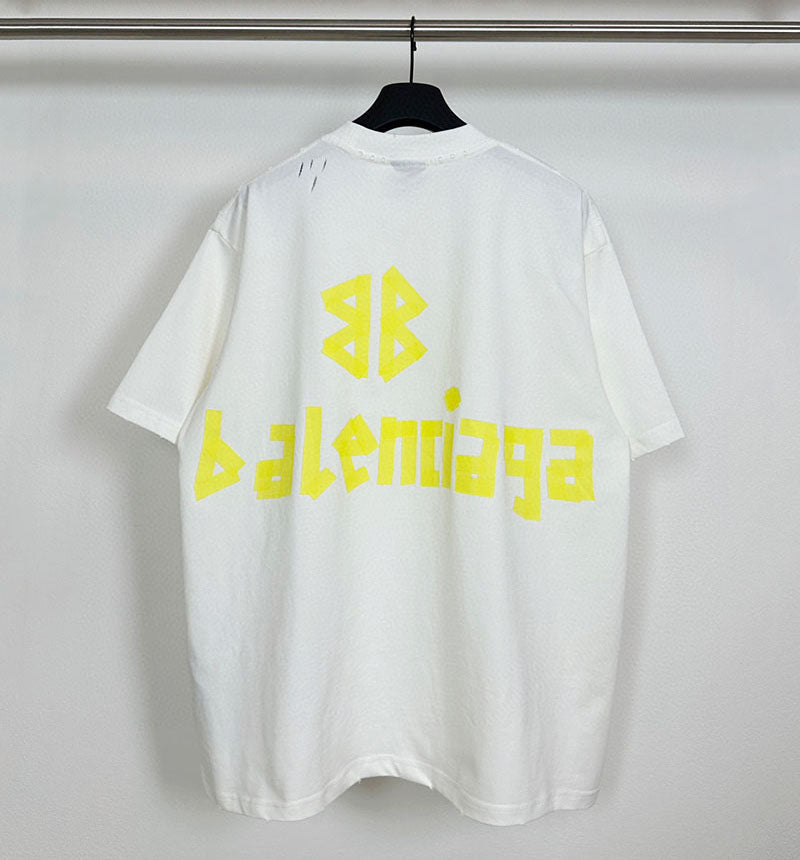 Playera Balenciaga Tape Type Blanco