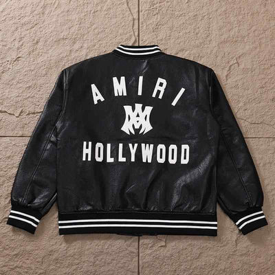 Chamarra Amiri MA Hollywood bomber Leather Black