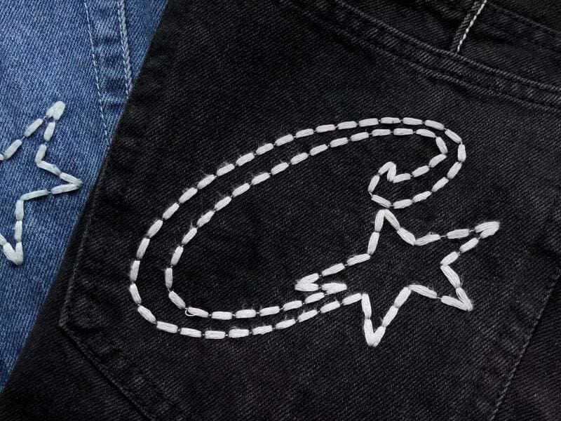 Conjunto Corteiz C-Star Denim Jeans Negro