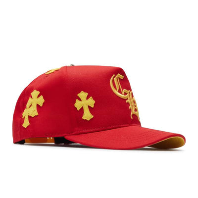 Gorra Chrome Hearts Cross Patch Rojo/Amarillo
