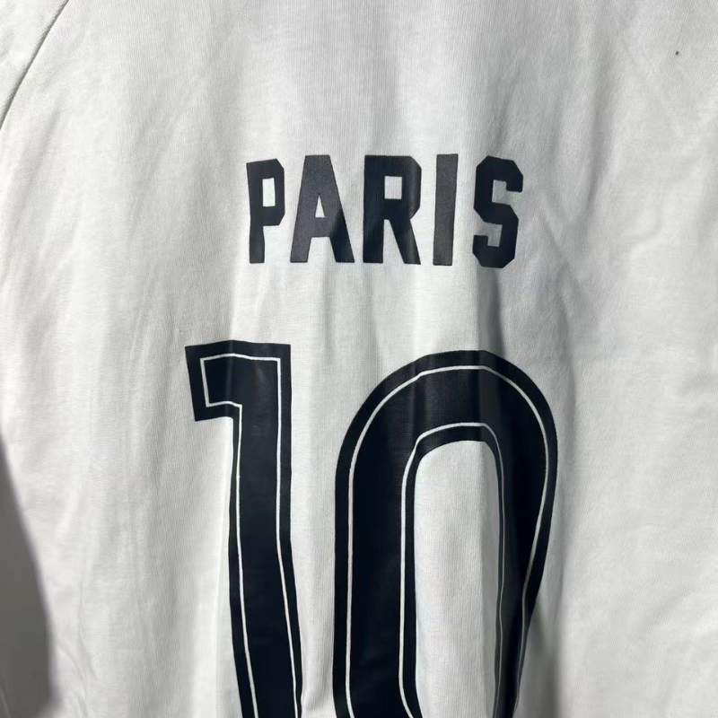 Playera Balenciaga Paris #10 Soccer Jersey Oversized White
