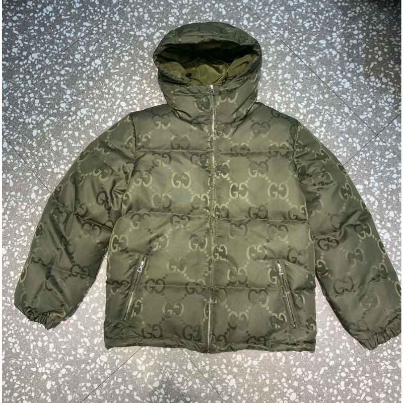 Chamarra Gucci GG Canvas Jumbo Puffer Verde