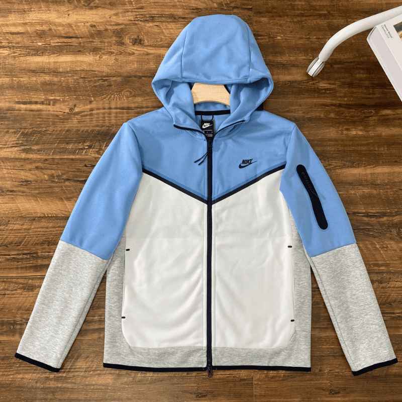 Conjunto Nike Tech Fleece Azul y Gris