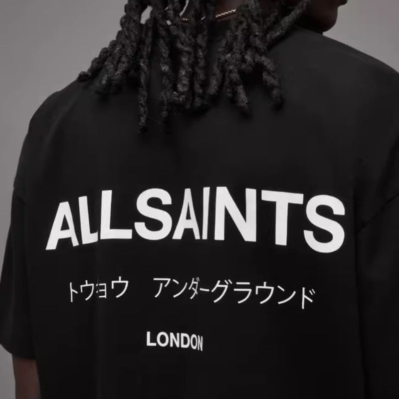 Playera All Saints "London" Oversized Preta