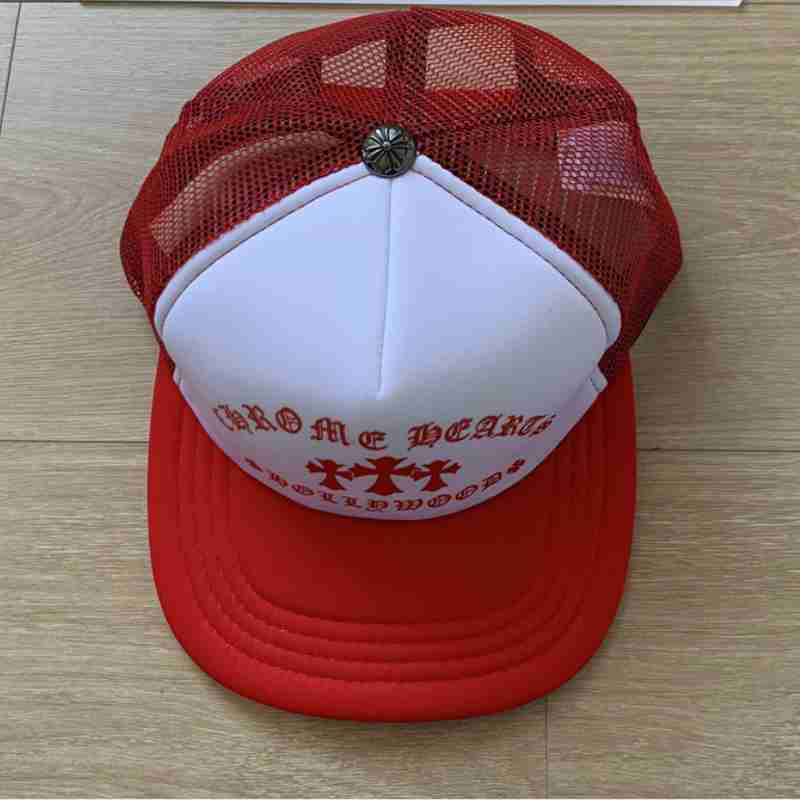 Gorra Chrome Hearts King Taco Trucker Rojo/Blanco