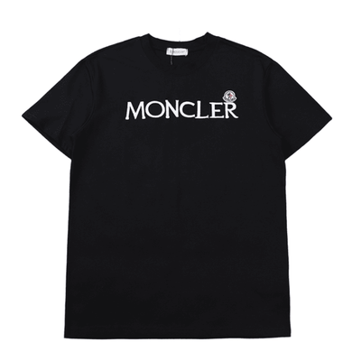 Playera Moncler Enfant Logo Preta
