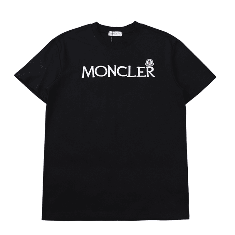 Playera Moncler Enfant Logo Preta