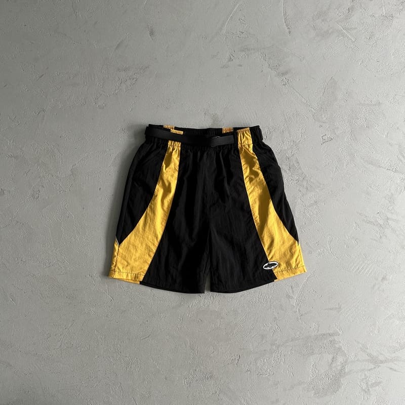 Shorts Corteiz Negro Amarillo