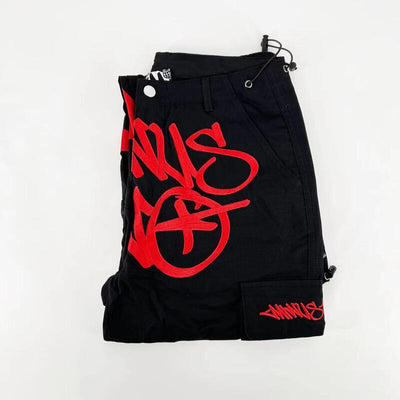 Pantalón Minus Two Cargo Negro/Vermelha