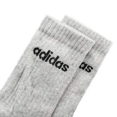 Calcetines Adidas Cushioned Linear Crew Socks 6 Pares Blanco, Negro y Gris