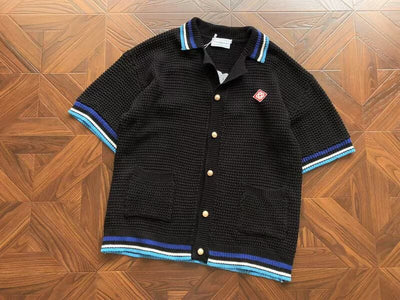 Conjunto Casablanca Crochê Gothic Negro y Azul