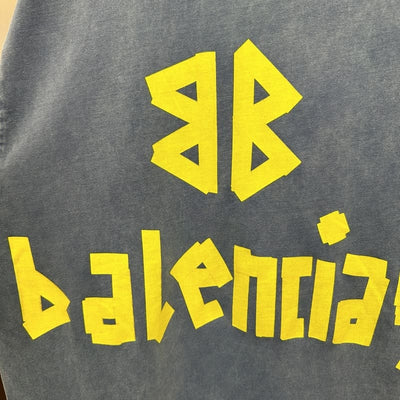Playera Balenciaga Tape Type Azul