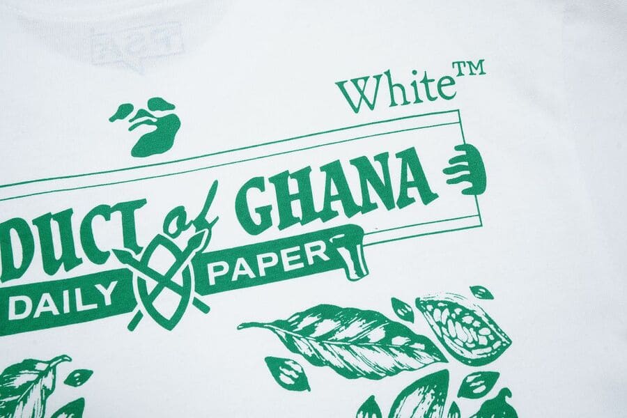 Playera Off-White x Daily Paper x Surf Ghana White