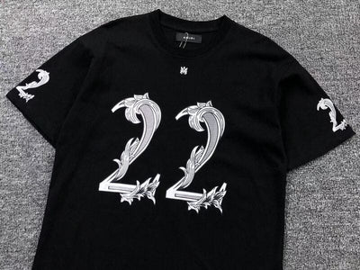 Playera Amiri 22 Logo-Print White Black