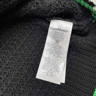 Conjunto Casablanca Crochê Negro y Verde
