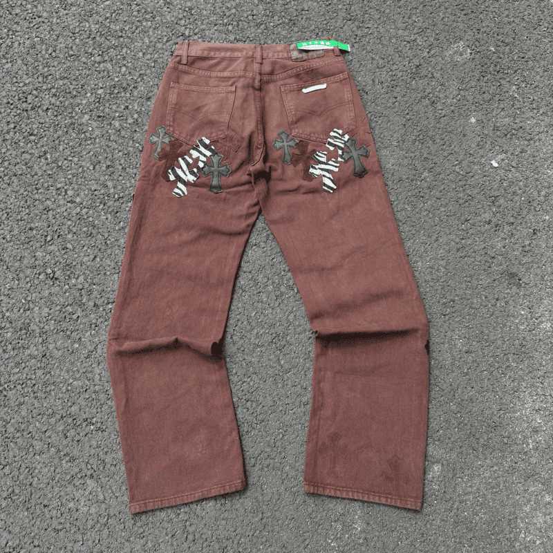 Pantalón Jeans Chrome Hearts Patches Cross Bown
