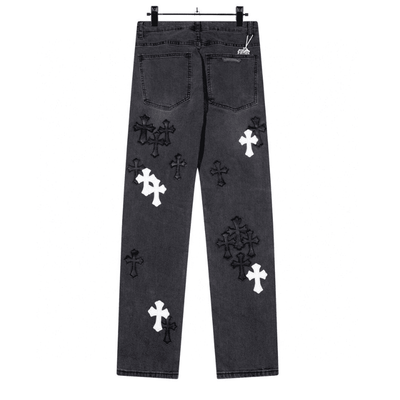 Pantalón Chrome Hearts Jeans Cross Patches Black