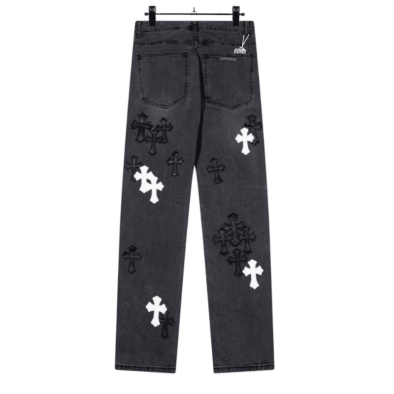 Pantalón Chrome Hearts Jeans Cross Patches Black