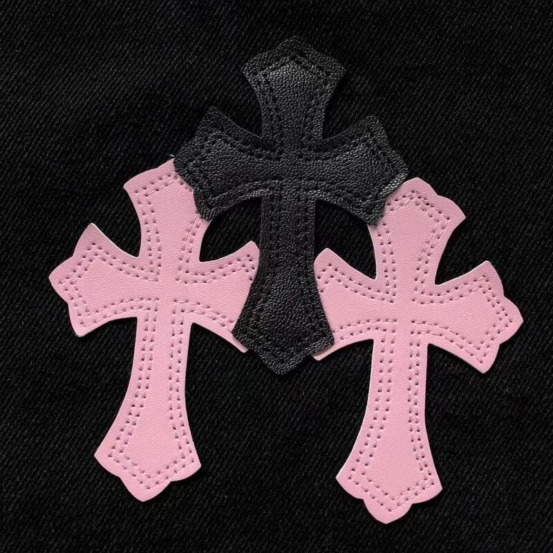 Pantalón Jeans Chrome Hearts Cross Pink
