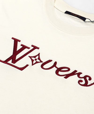 Playera Louis Vuitton Cream LV Lovers