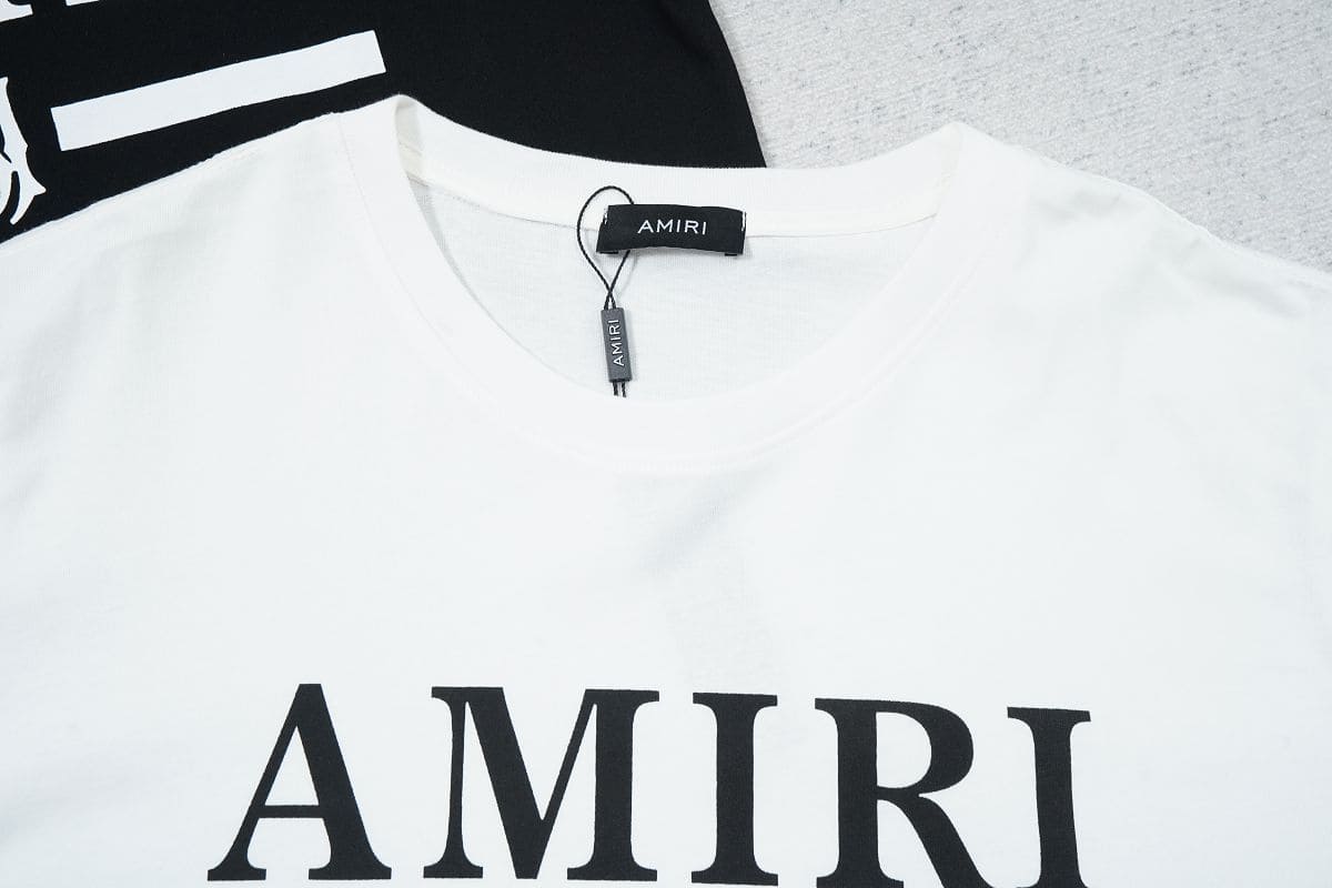 Playera Amiri Bar Logo White