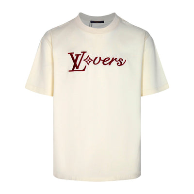 Playera Louis Vuitton Cream LV Lovers