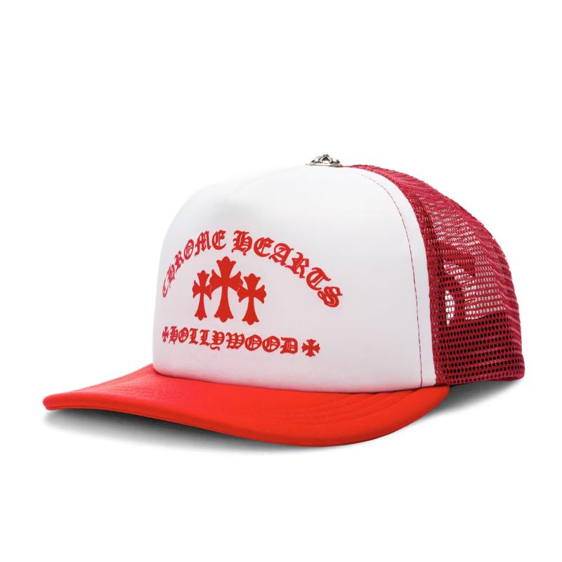 Gorra Chrome Hearts King Taco Trucker Rojo/Blanco