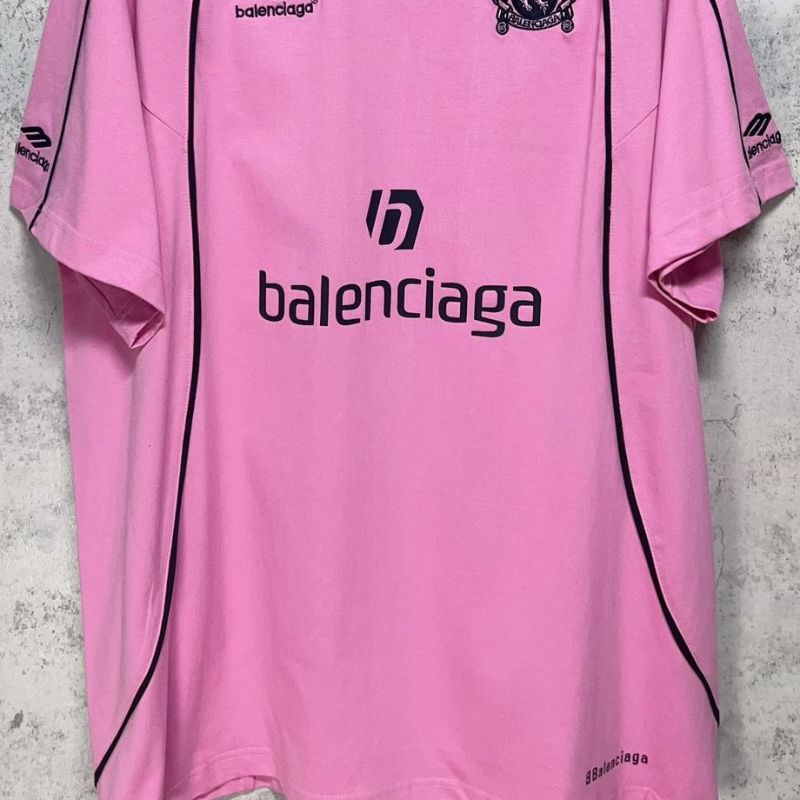 Playera Balenciaga Shanghai #10 Soccer Jersey Oversized Pink