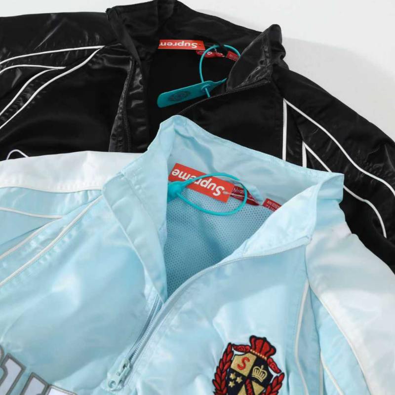 Chamarra Supreme Satin Piping Pullover Light Blue