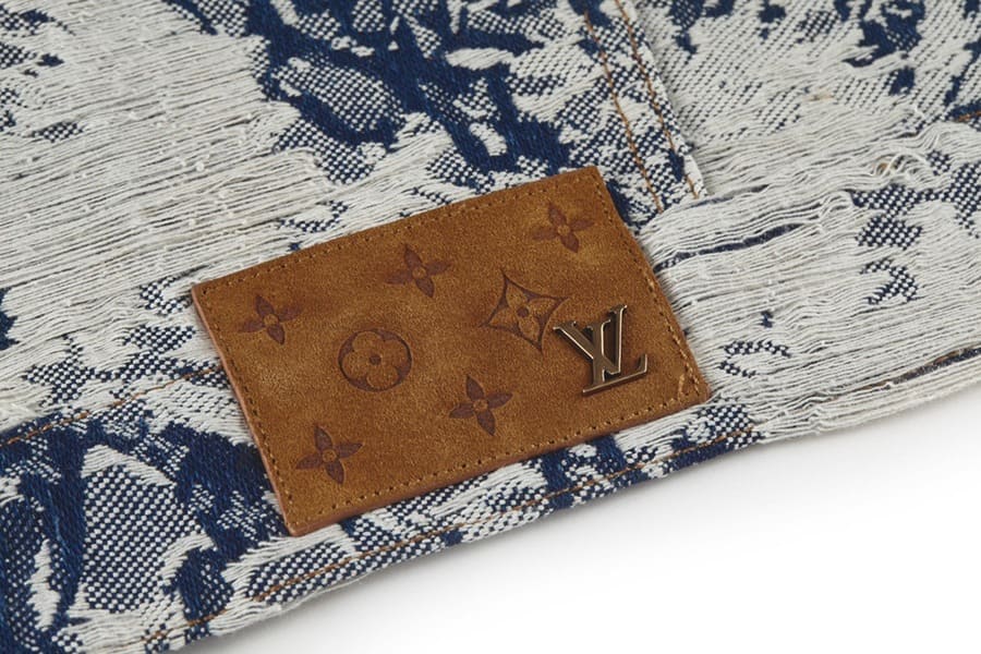 Chamarra Louis Vuitton Distressed Floral Denim