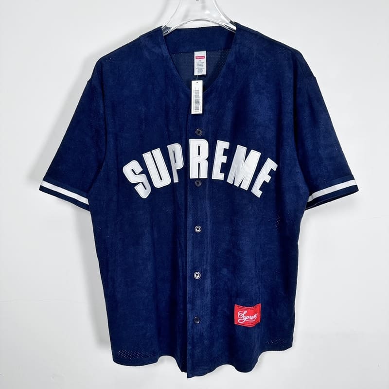Playera Supreme Ultrasuede Mesh Baseball Azul