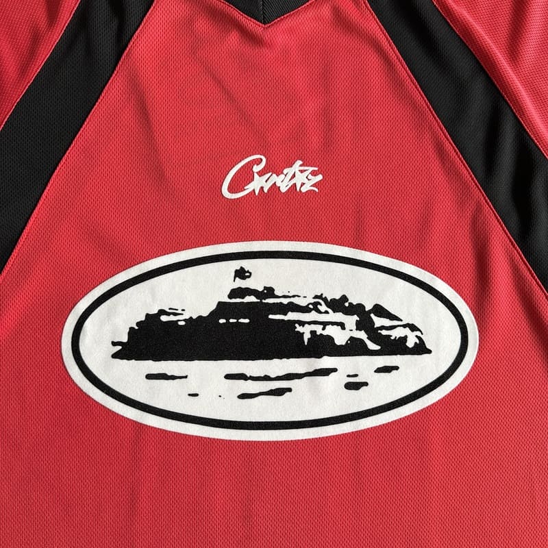Playera Corteiz Alcatraz Football Vermelha