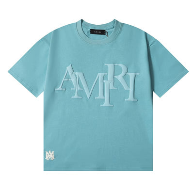 Playera Amiri Staggered Logo Azul
