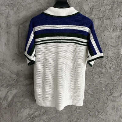 Conjunto Casablanca Crochê Blanco y Azul