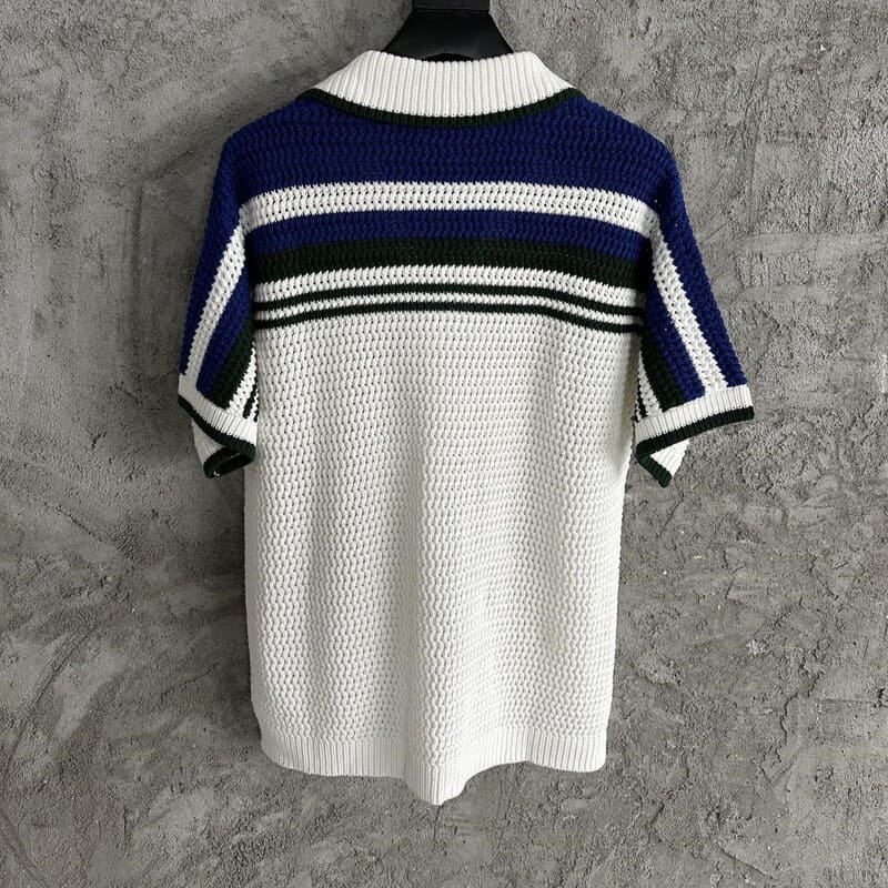Conjunto Casablanca Crochê Blanco y Azul