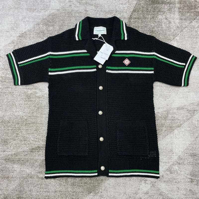 Conjunto Casablanca Crochê Negro y Verde