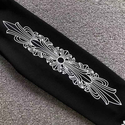 Moletom Chrome Hearts Horseshoe Floral Negro