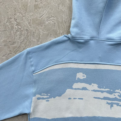 Chamarra Corteiz Hybrid Knit Alcatraz Azul