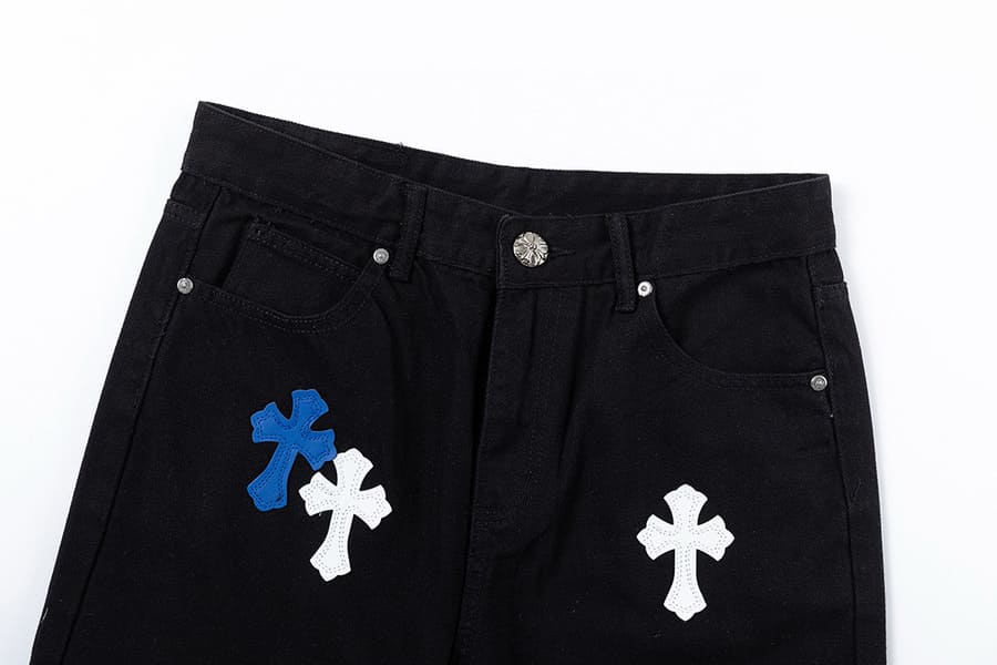 Pantalón Chrome Hearts Jeans Cross White/Blue