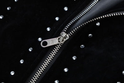 Chamarra Balenciaga Silver Studs Preta