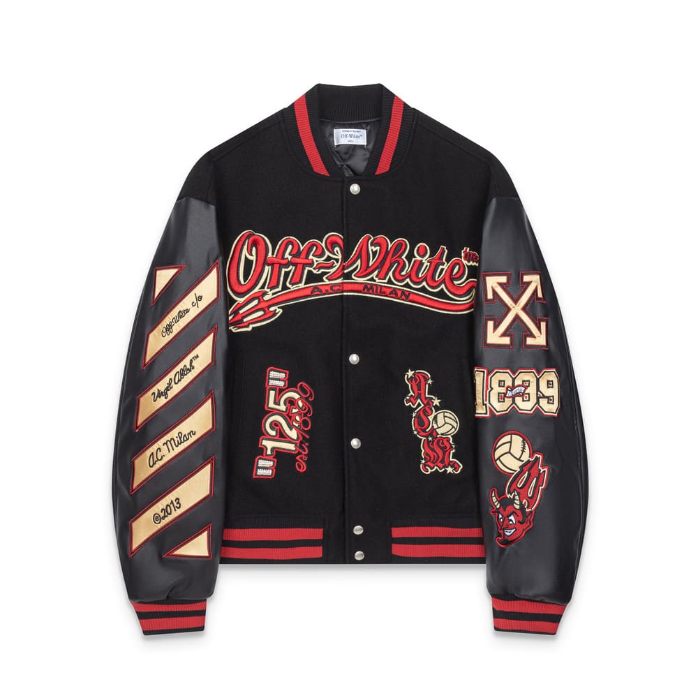 Chamarra Off-White x AC Milan Black Red